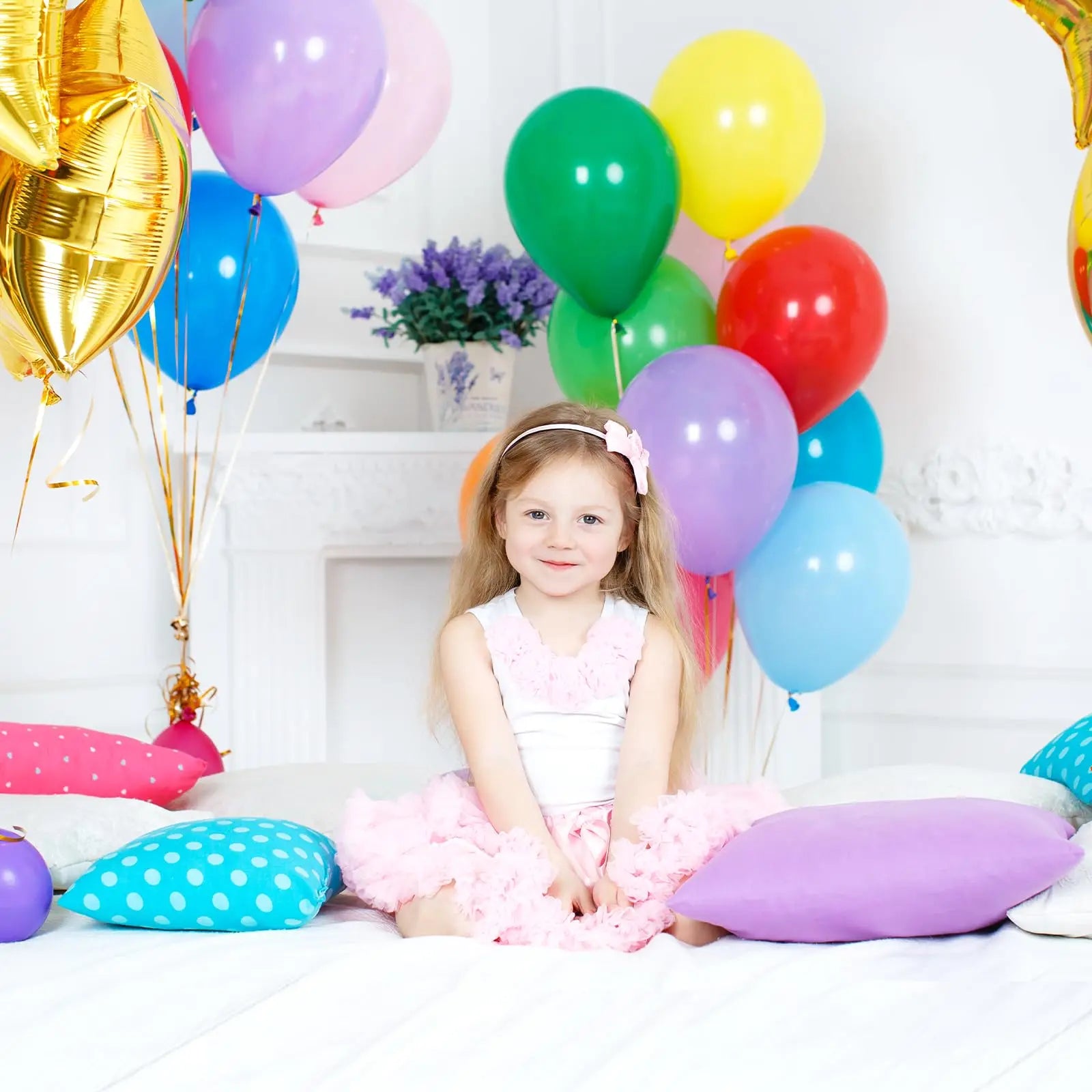 100pcs Balloons Assorted Colors with Ribbon Latex Helium Quaility for Birthday/Graduation/party/Christmas Decor