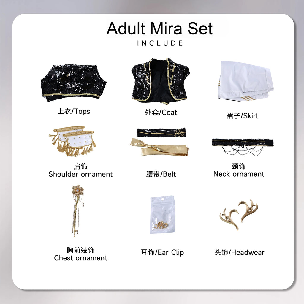 Black Golden  Costume Adult Kids KPop Demon Hunters Rumi Zoey Mira Saja Boys Cosplay Costume for Girls Halloween Party Dress