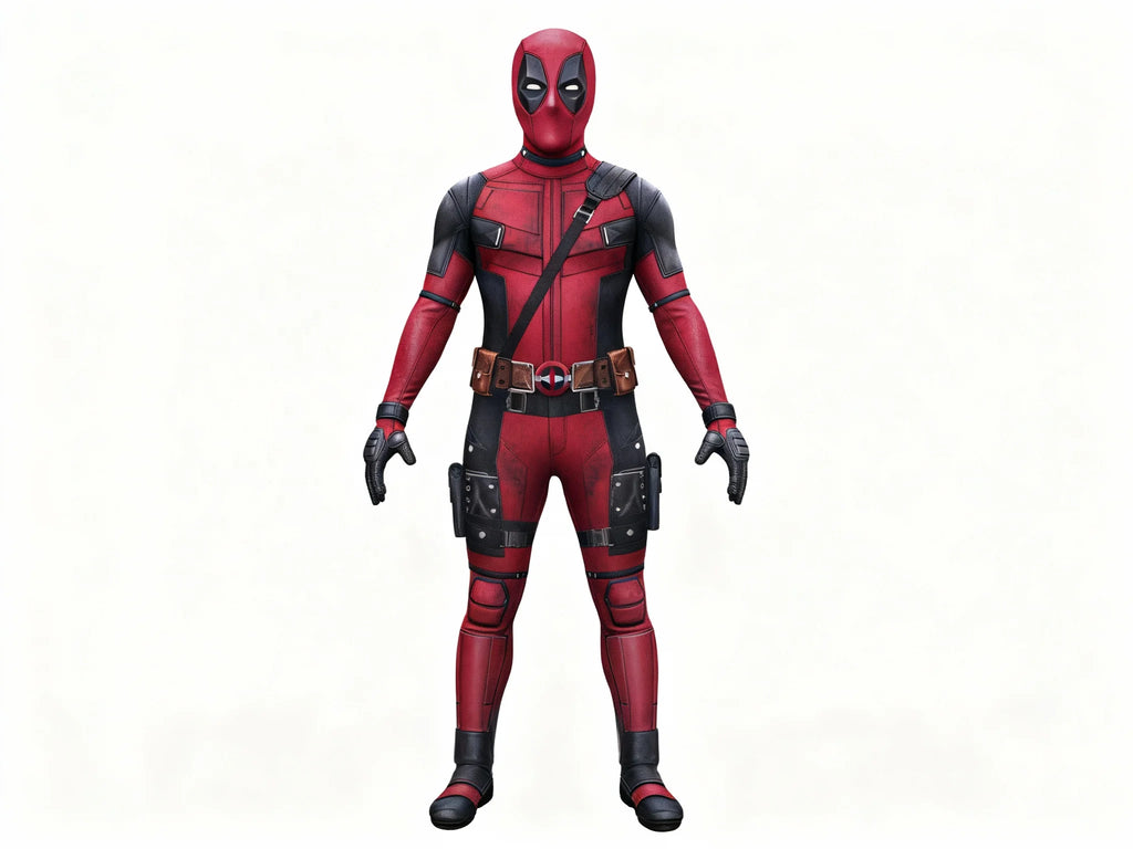 Classic Dead Pool 3 Hero Zentai Bodysuit Adult Boy's Super Costume with Weapon Set for Halloween TV & Movie Cosplay New Deadpool