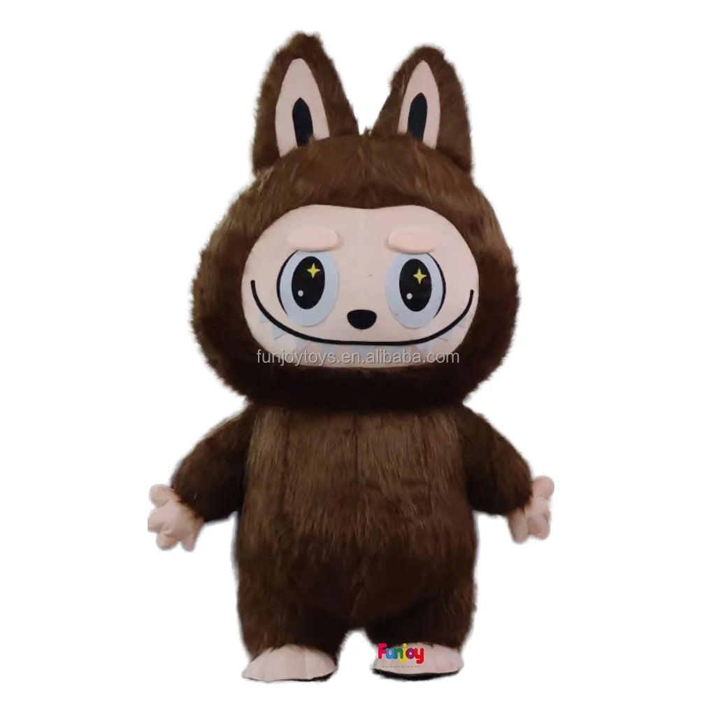 CE Wholesale Adult Inflatable Plush Rabbit Mascot Costume Rabubu Cartoon Character Suit for Enjoyment