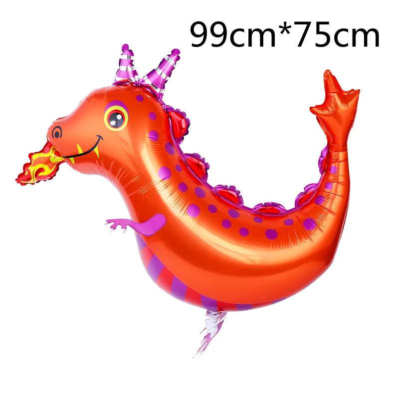 New Cartoon Aluminum Film Balloon Walking Balloon Helium Balloon Birthday Party Children's Toy Animal Pet Balloon