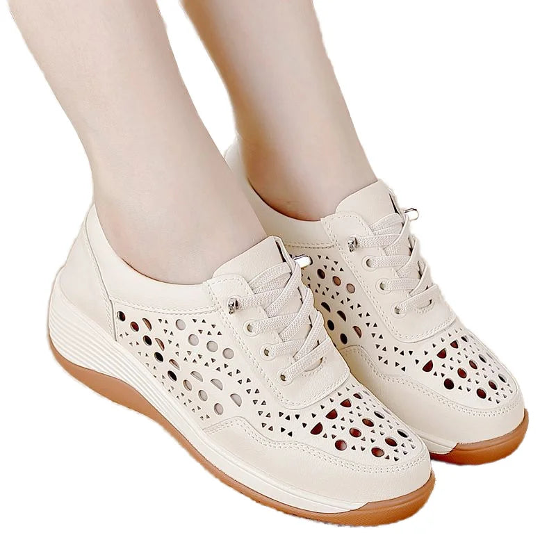 High-quality Sporty Hard-wearing Breathable Lace-up Women's Flat Shoes Office Fashion Casual Shoes