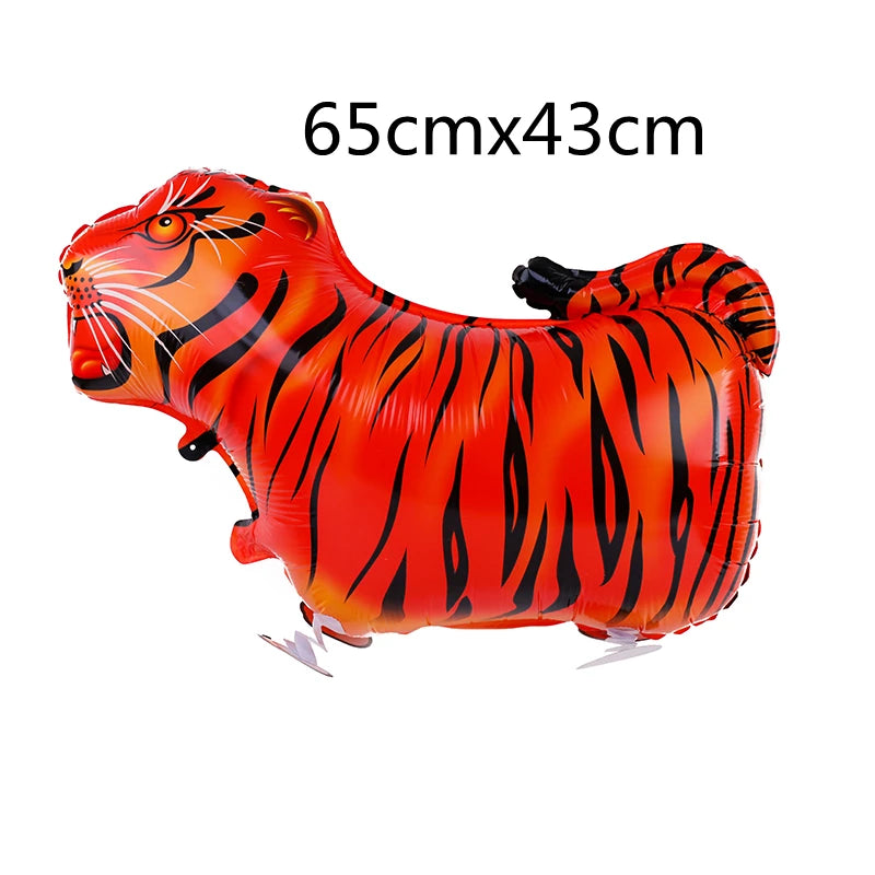 New Cartoon Aluminum Film Balloon Walking Balloon Helium Balloon Birthday Party Children's Toy Animal Pet Balloon