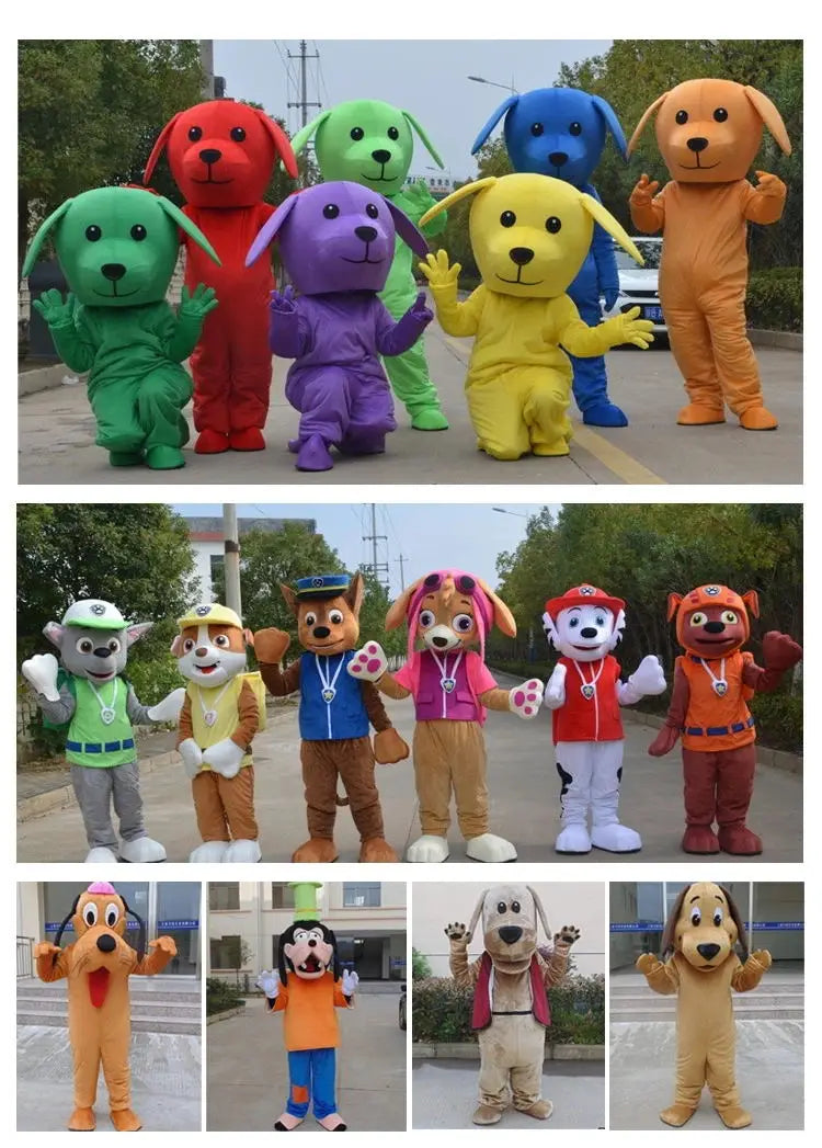 Customized Paw Dog Mascot Clothing Cartoon Character Patrol Dogs Mascot Costumes for Adults