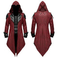 Hot Assassin Cosplay Medieval Man Streetwear Hooded Jackets Outwear Costume Edward Assassins Creed Halloween Costume