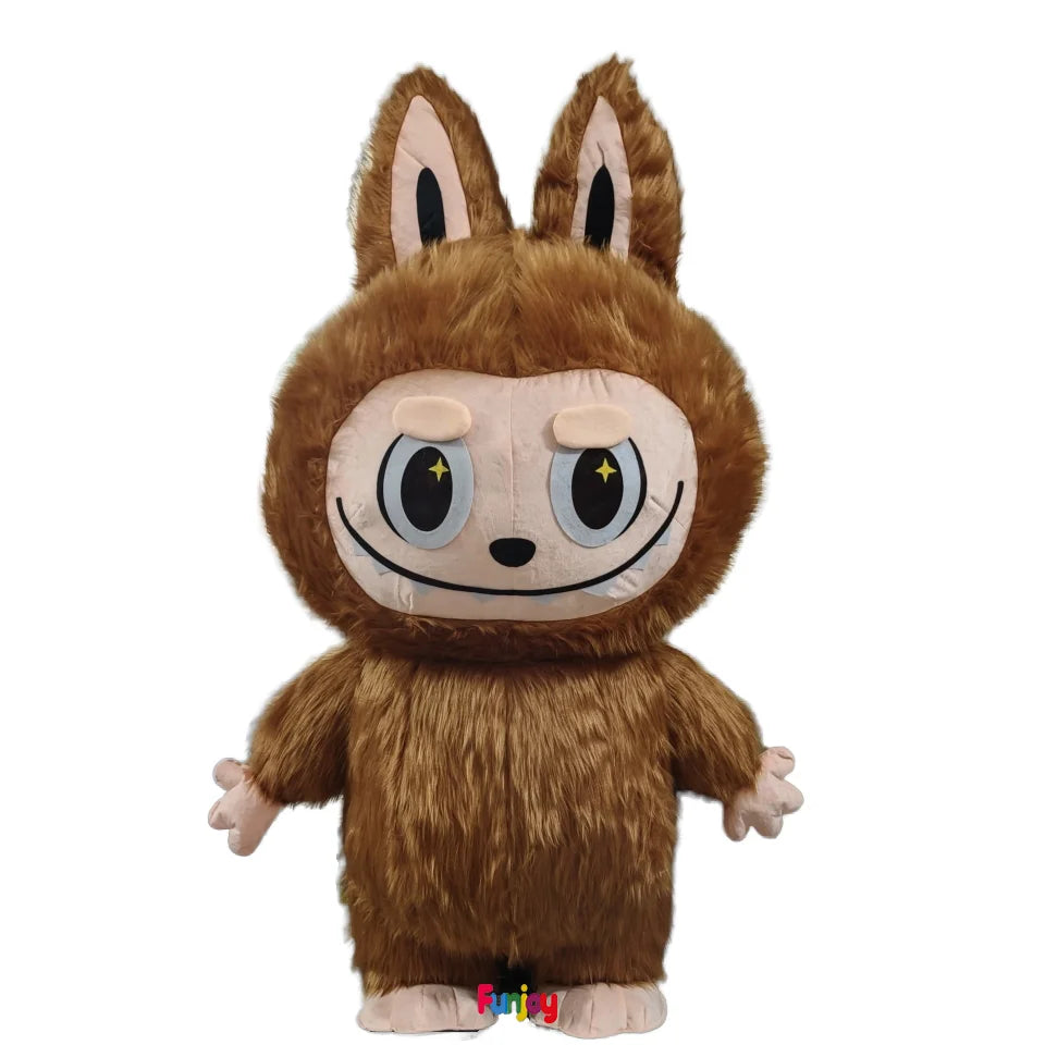 CE Wholesale Adult Inflatable Plush Rabbit Mascot Costume Rabubu Cartoon Character Suit for Enjoyment