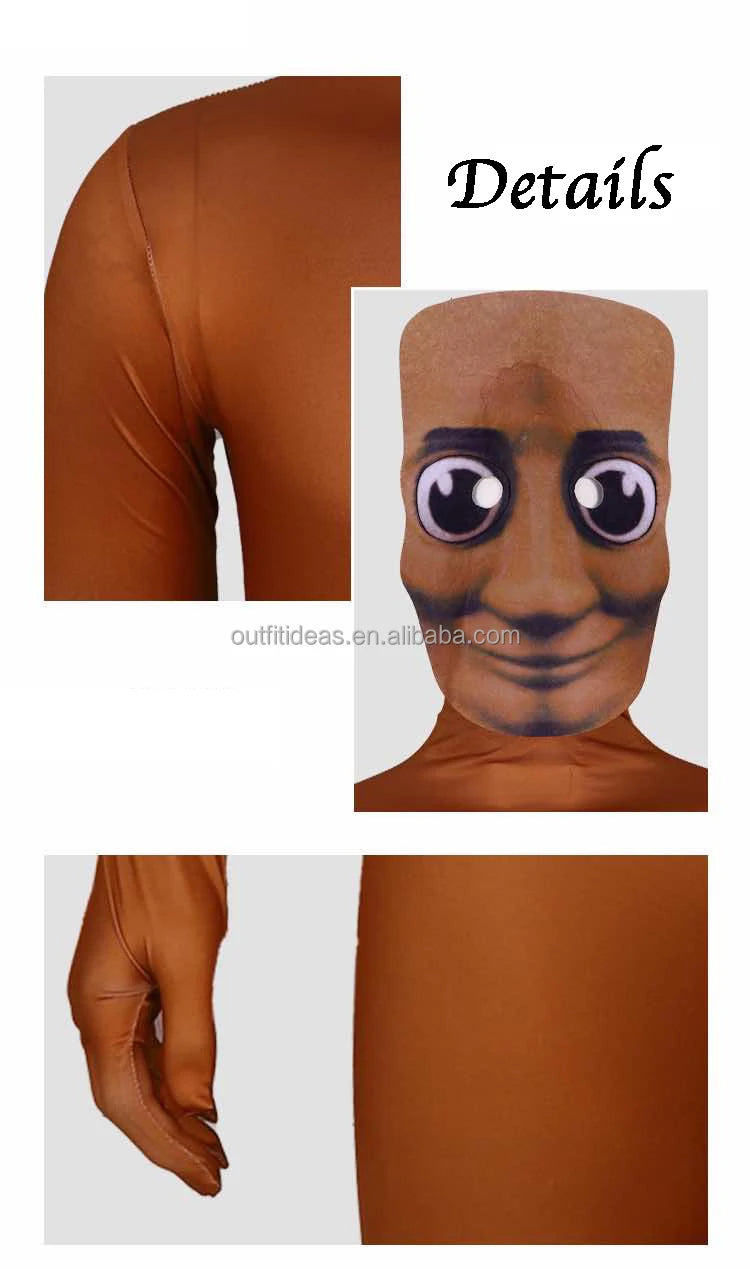 Hypebeast Kid Adult Monster Halloween Cosplay Horror Game Jumpsuit Clothe AI Cartoon Walking Tung Tung Tung Sahur Mascot Costume