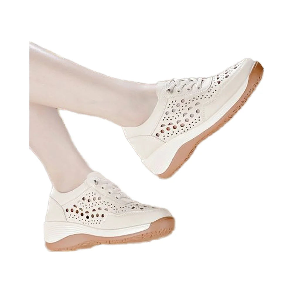 High-quality Sporty Hard-wearing Breathable Lace-up Women's Flat Shoes Office Fashion Casual Shoes