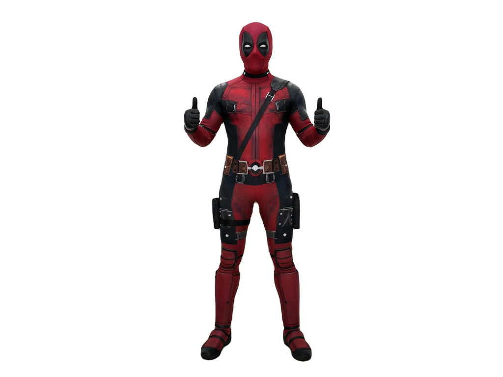 Classic Dead Pool 3 Hero Zentai Bodysuit Adult Boy's Super Costume with Weapon Set for Halloween TV & Movie Cosplay New Deadpool