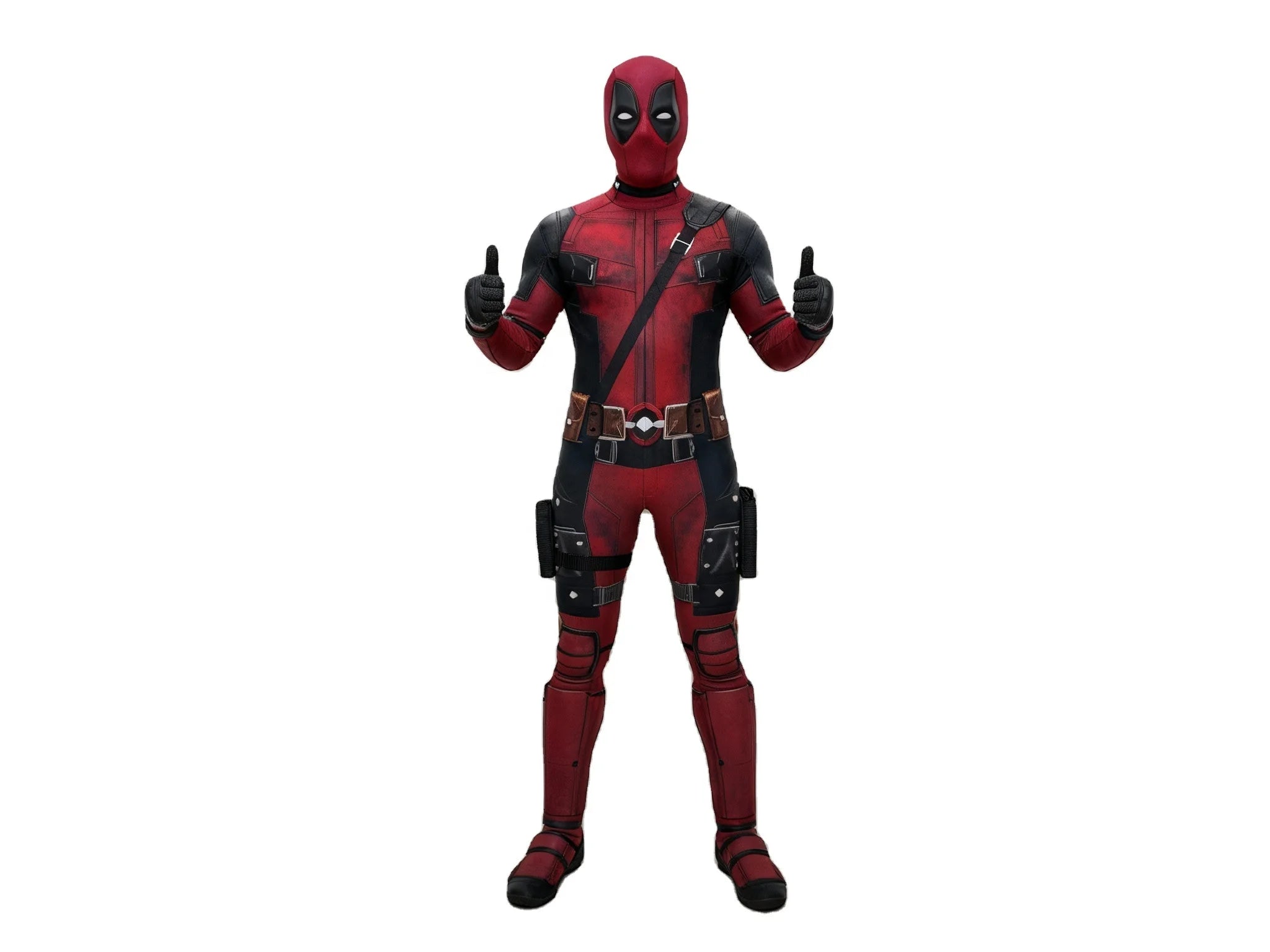 Classic Dead Pool 3 Hero Zentai Bodysuit Adult Boy's Super Costume with Weapon Set for Halloween TV & Movie Cosplay New Deadpool
