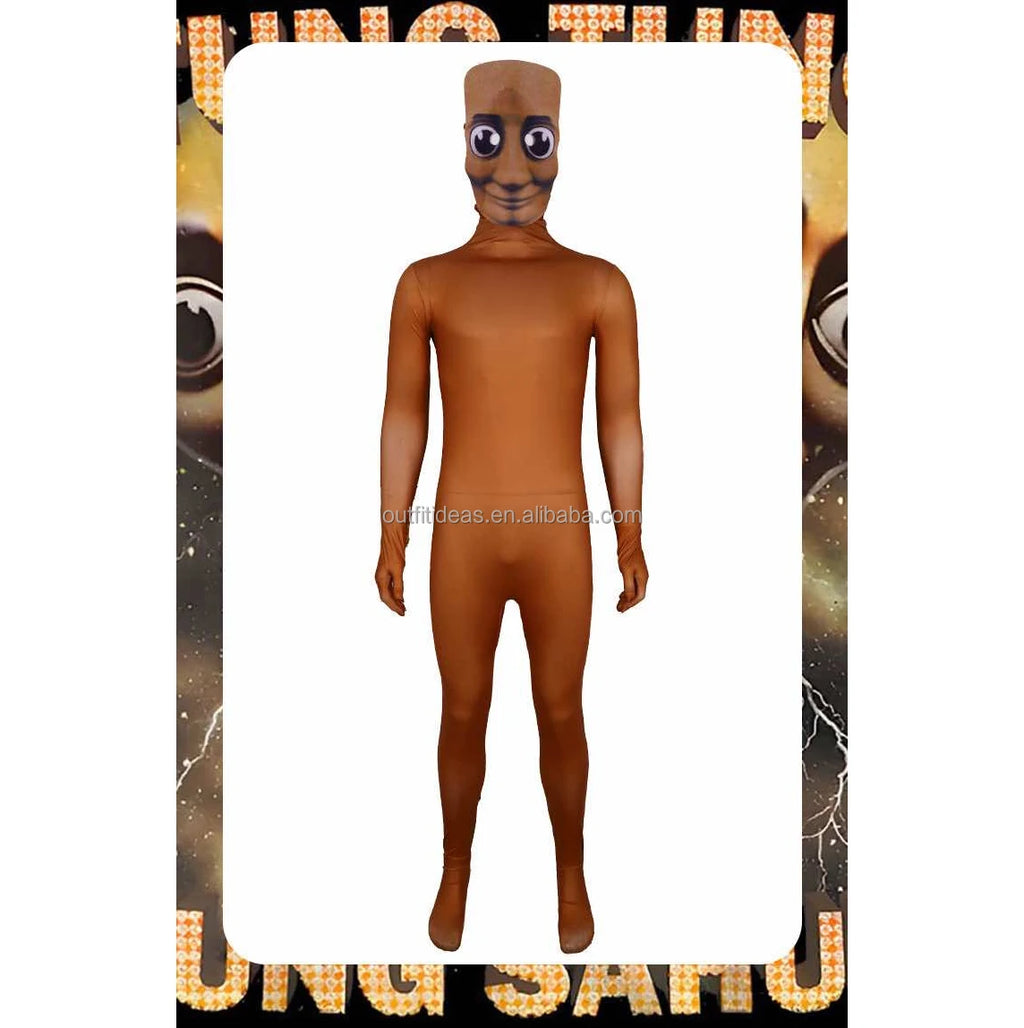 Hypebeast Kid Adult Monster Halloween Cosplay Horror Game Jumpsuit Clothe AI Cartoon Walking Tung Tung Tung Sahur Mascot Costume