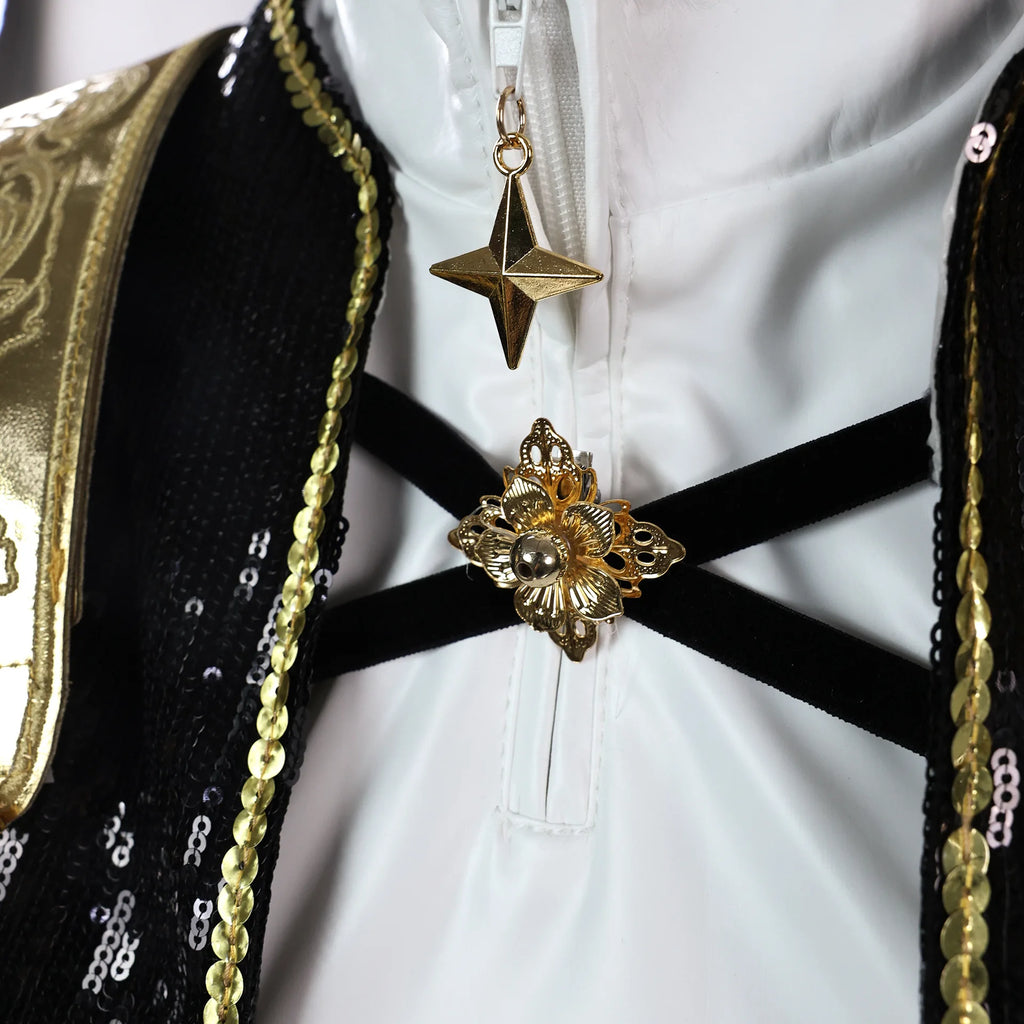 Black Golden  Costume Adult Kids KPop Demon Hunters Rumi Zoey Mira Saja Boys Cosplay Costume for Girls Halloween Party Dress