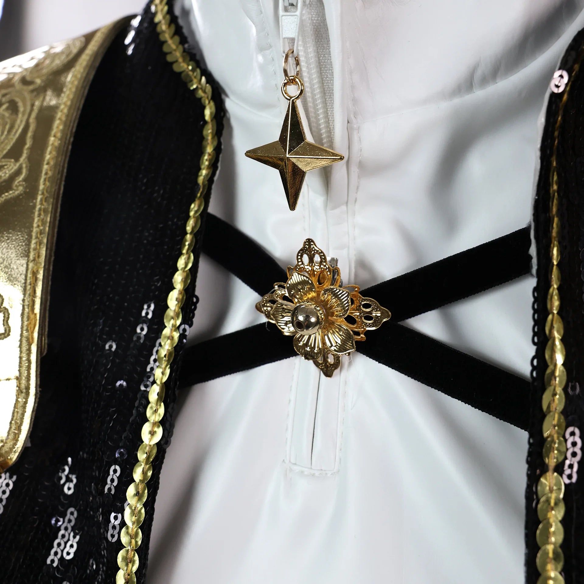 Black Golden  Costume Adult Kids KPop Demon Hunters Rumi Zoey Mira Saja Boys Cosplay Costume for Girls Halloween Party Dress