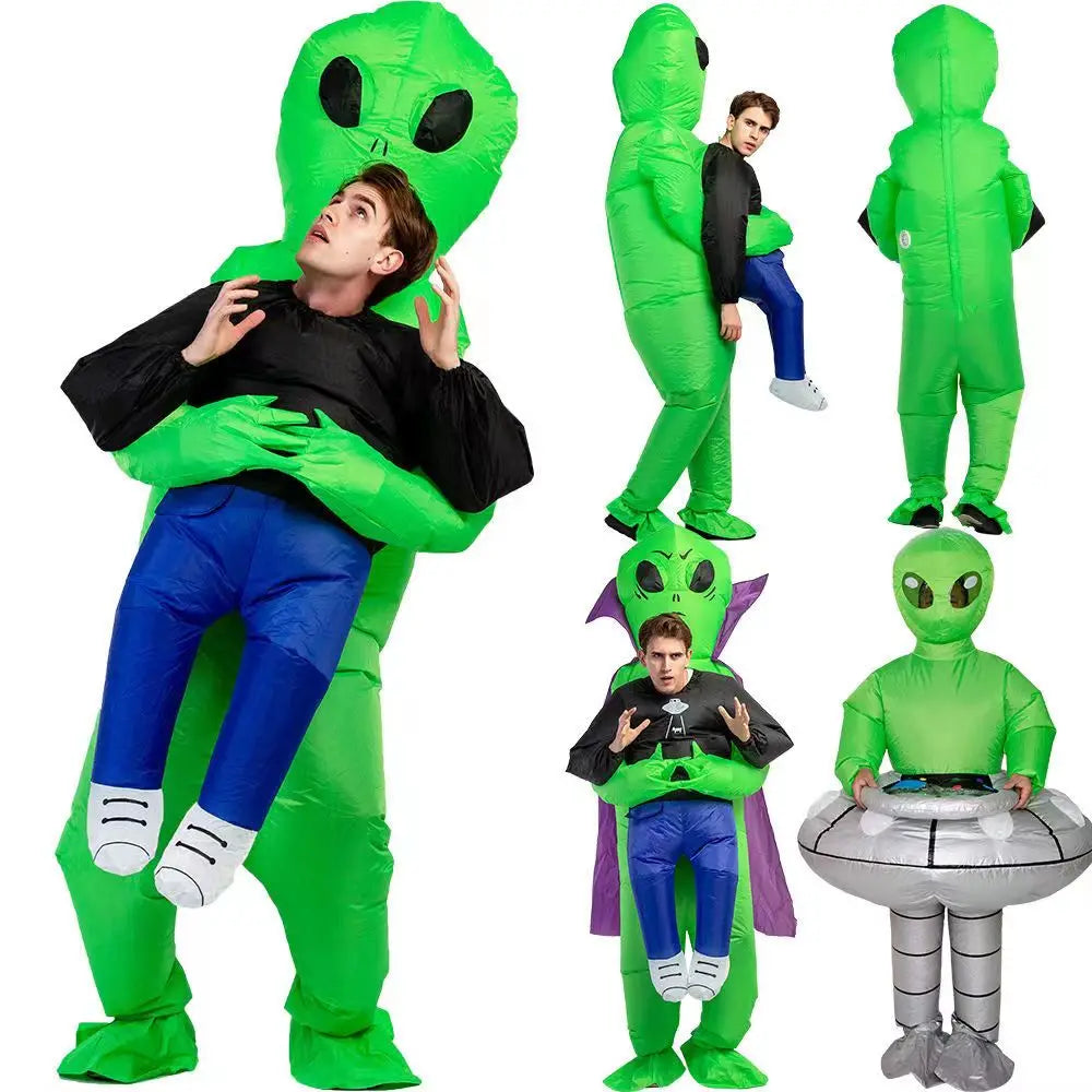 Halloween Children Adults Inflatable Walking Alien ET Costume