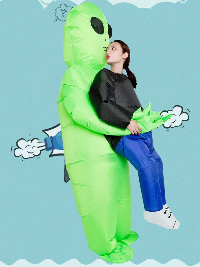 Halloween Children Adults Inflatable Walking Alien ET Costume