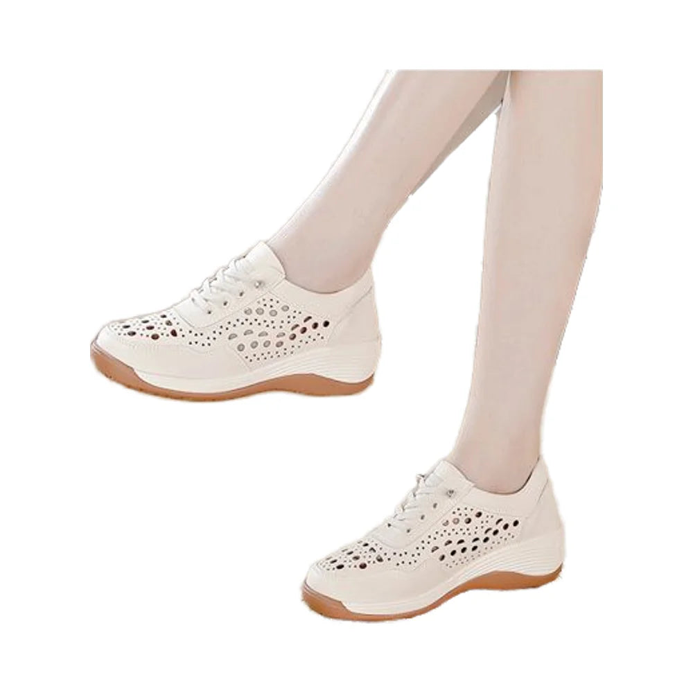 High-quality Sporty Hard-wearing Breathable Lace-up Women's Flat Shoes Office Fashion Casual Shoes