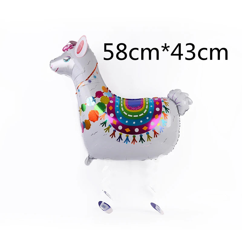 New Cartoon Aluminum Film Balloon Walking Balloon Helium Balloon Birthday Party Children's Toy Animal Pet Balloon