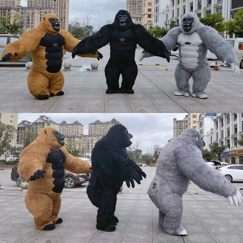 Hot Selling Custom Cartoon Gorilla Mascot Clothing Cute Inflatable Cartoon Gorilla Mascot Large Event Adult Party Costume