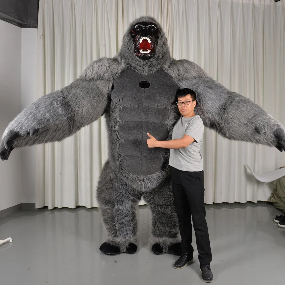 Hot Selling Custom Cartoon Gorilla Mascot Clothing Cute Inflatable Cartoon Gorilla Mascot Large Event Adult Party Costume