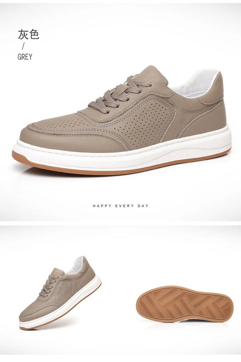 First-Layer Cowhide Summer New Men's Sandals Genuine Leather Hollow Breathable Men's Casual Leather Shoes Versatile Shoes