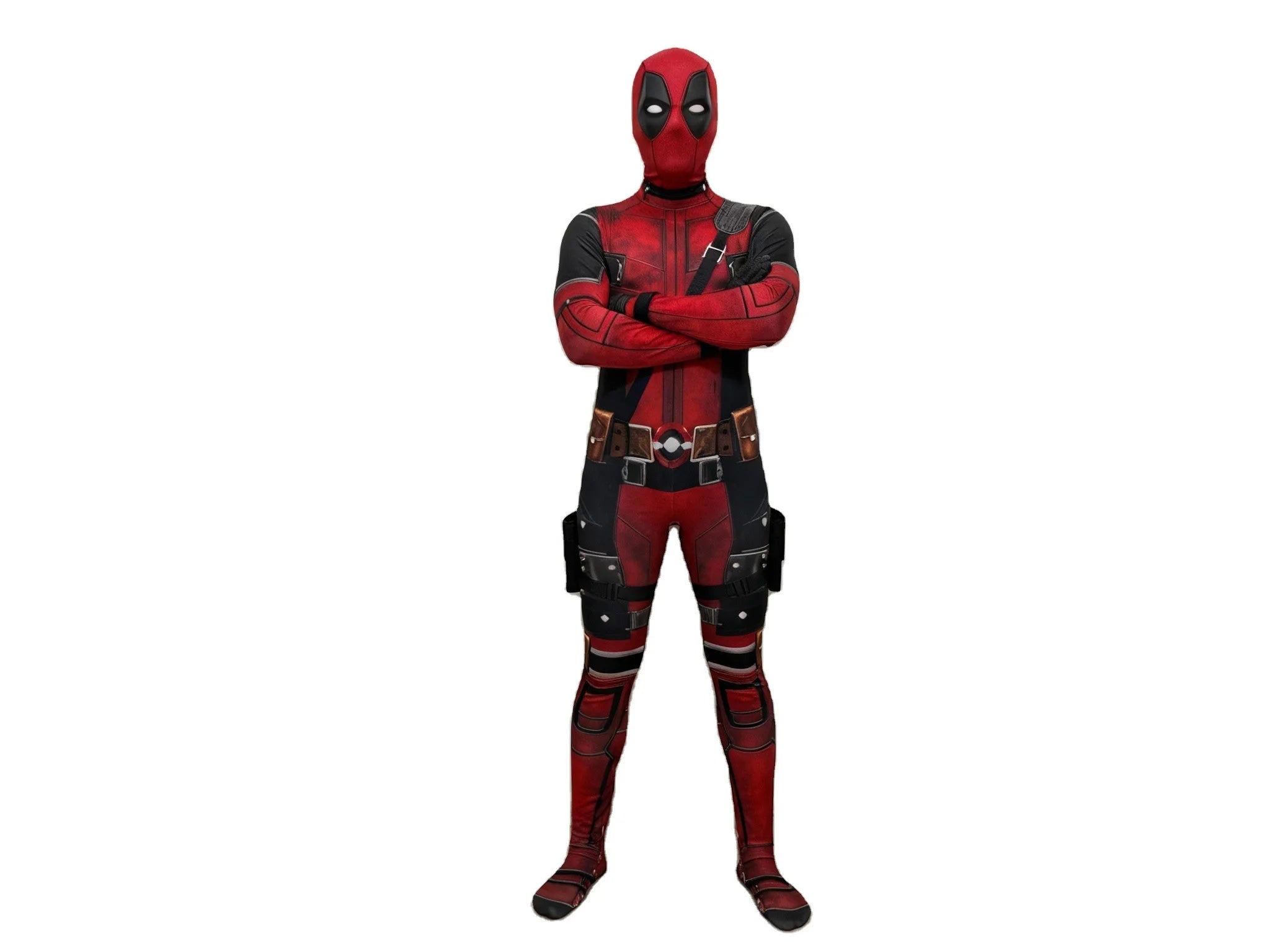Classic Dead Pool 3 Hero Zentai Bodysuit Adult Boy's Super Costume with Weapon Set for Halloween TV & Movie Cosplay New Deadpool