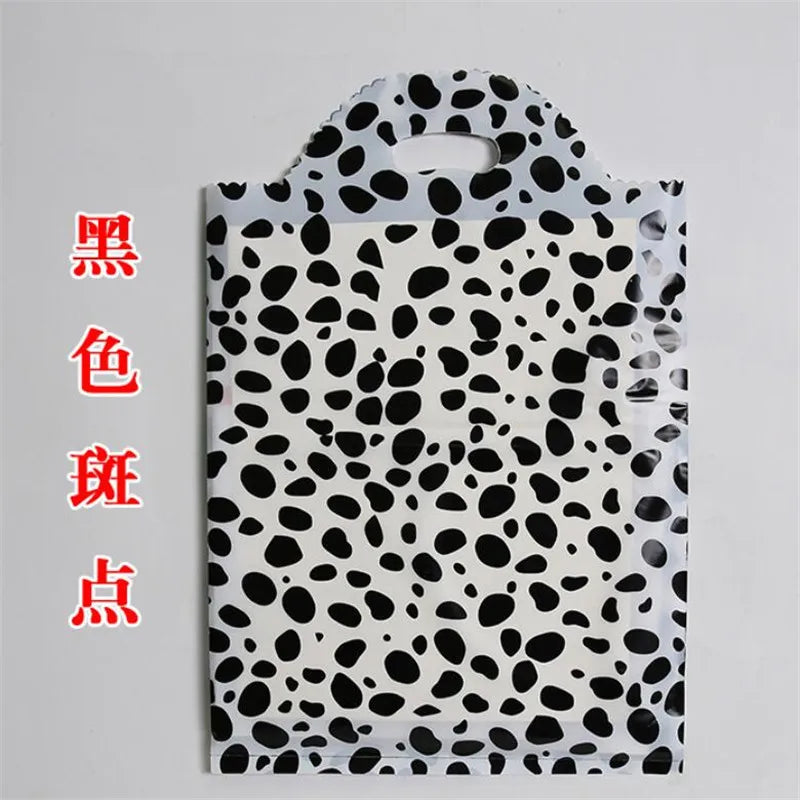Plastic Bags for Business Shopping, Gift Packaging Bag with Handles, Jewelry Cothing Packing Pouches, 50PCs