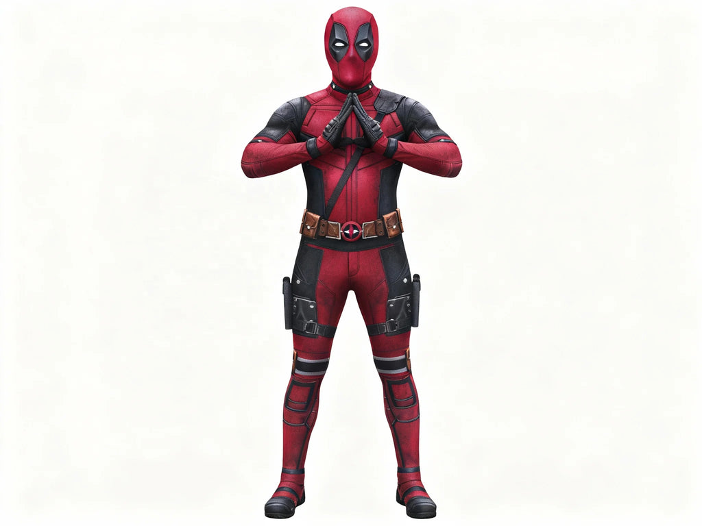 Classic Dead Pool 3 Hero Zentai Bodysuit Adult Boy's Super Costume with Weapon Set for Halloween TV & Movie Cosplay New Deadpool