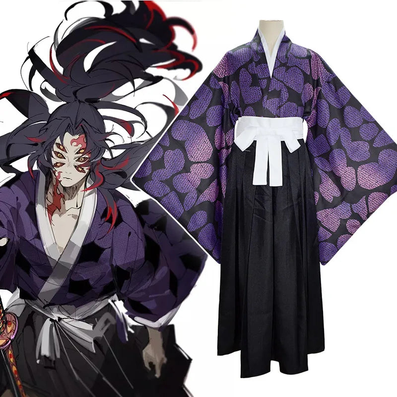 Tsugikuni Michikatsu  Kokushibou Japanese Anime Cosplay Costumes Uniform Kimono Clothing Halloween