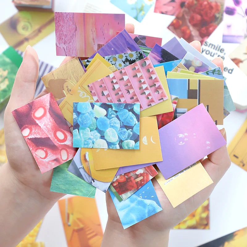 50pcs/pack Vintage Stickers Landscape Book Scrapbooking Decorative Supplies Diary Album Stationery Aesth Painting Stickers