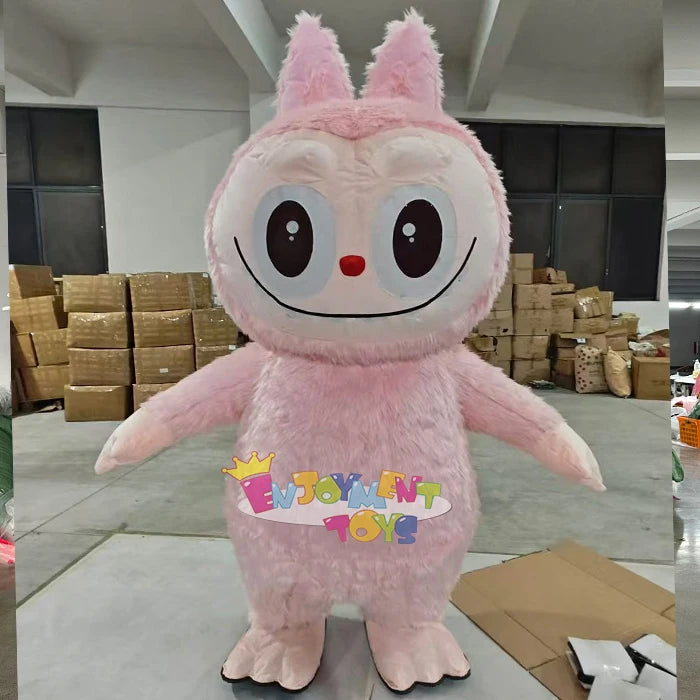 CE Wholesale Adult Inflatable Plush Rabbit Mascot Costume Rabubu Cartoon Character Suit for Enjoyment