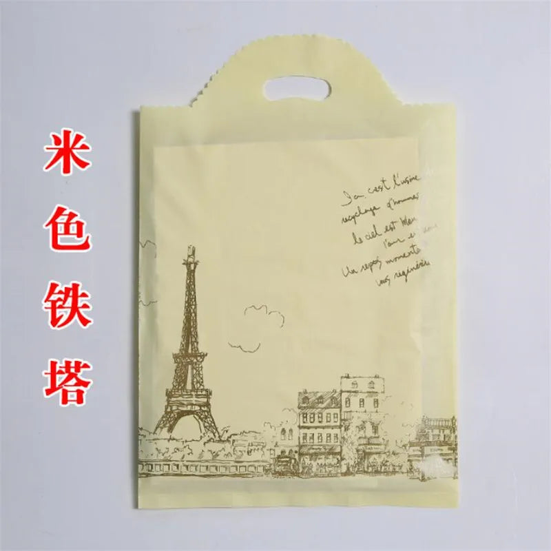 Plastic Bags for Business Shopping, Gift Packaging Bag with Handles, Jewelry Cothing Packing Pouches, 50PCs