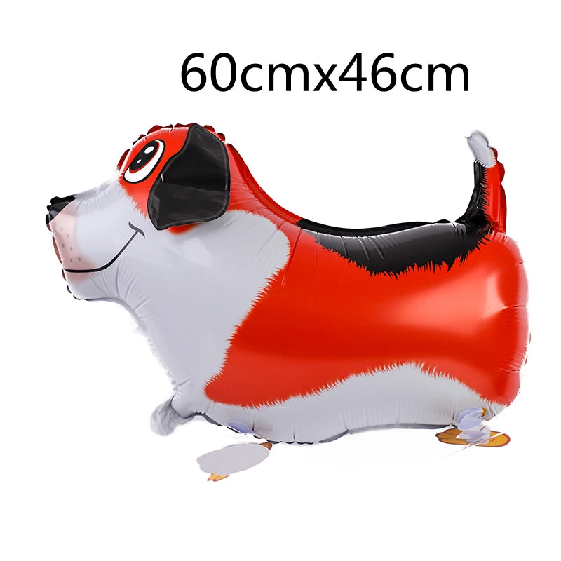 New Cartoon Aluminum Film Balloon Walking Balloon Helium Balloon Birthday Party Children's Toy Animal Pet Balloon