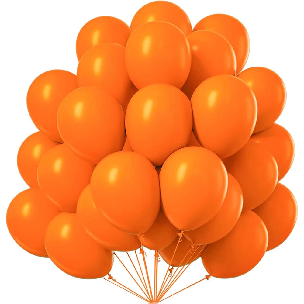 10/20/30/50pcs 10/12inch Orange Latex Balloons Brown Red Balloon Wedding Fall Decorations Birthday Christmas Party Baby Shower