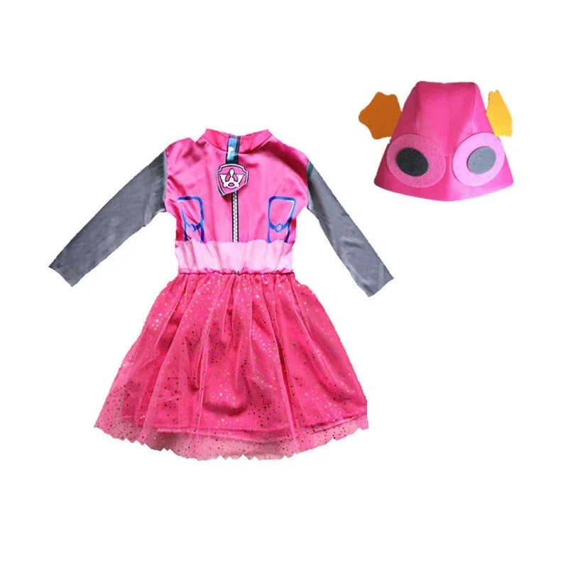 Anime Dog Patrol Kids Tops Pants Backpack Hat Marshall Chase Skye Zuma Rubble Children Patrol Uniforms Halloween Cosplay Costume