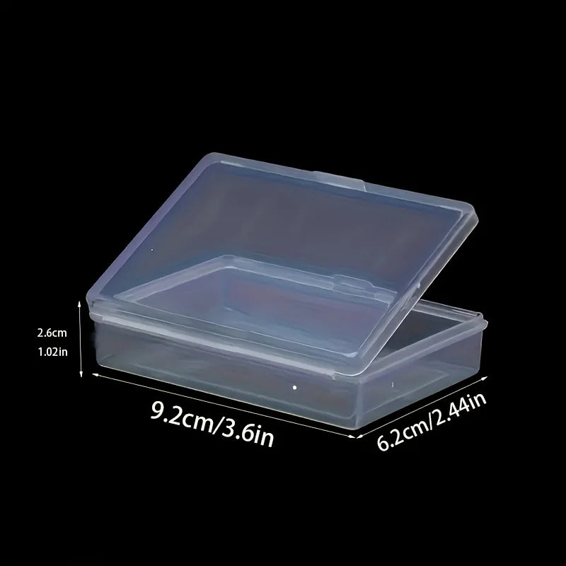 3pcs Plastic Box Playing Cards Container PP Storage Case Packing Poker Box Transparent Desktop Tape Stickers Boxes Art Tool Case