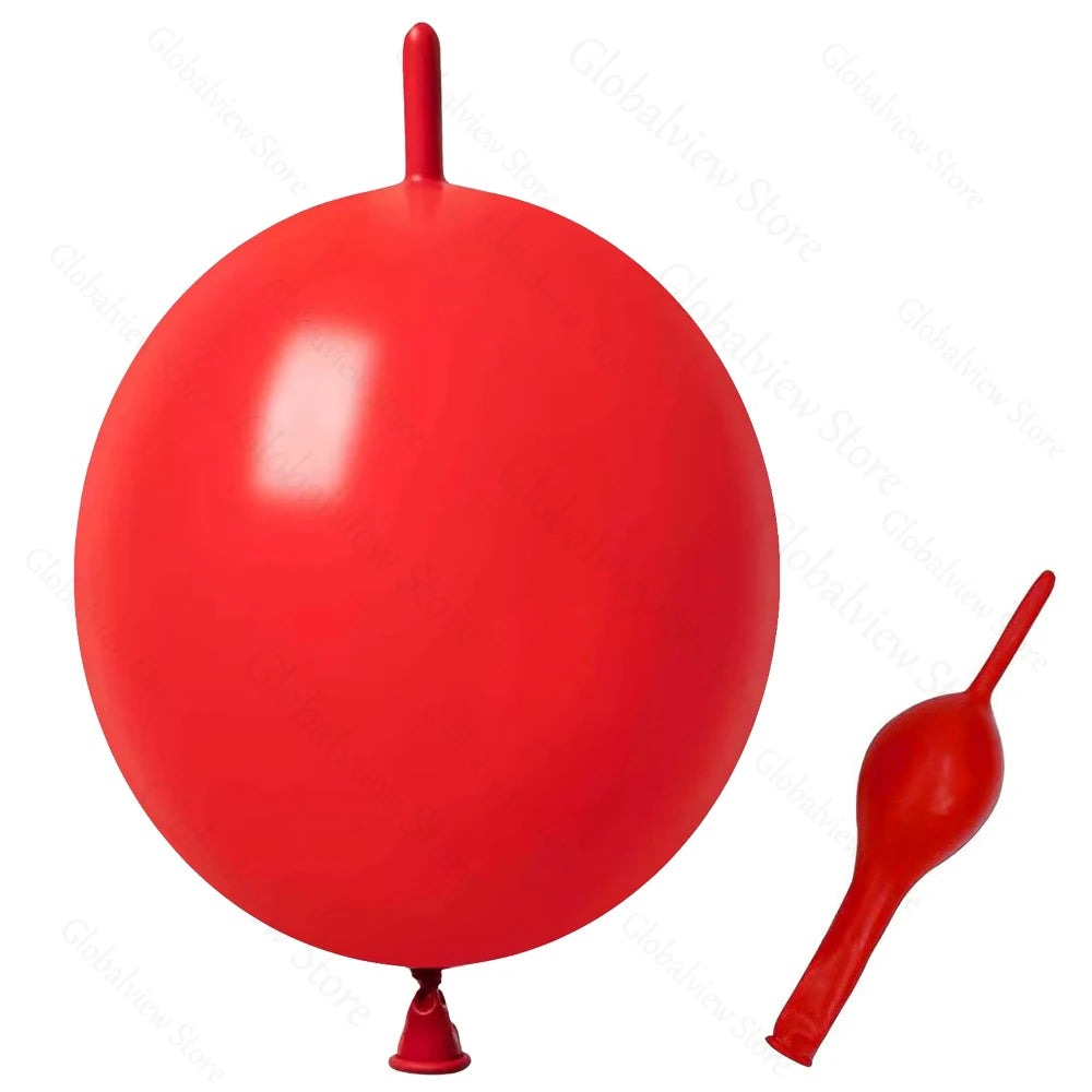 50/30/10Pcs Link Balloon Linking Balloons 6/12inch Metallic Chrome Latex Balloons for Birthday Christmas Wedding Party Decor