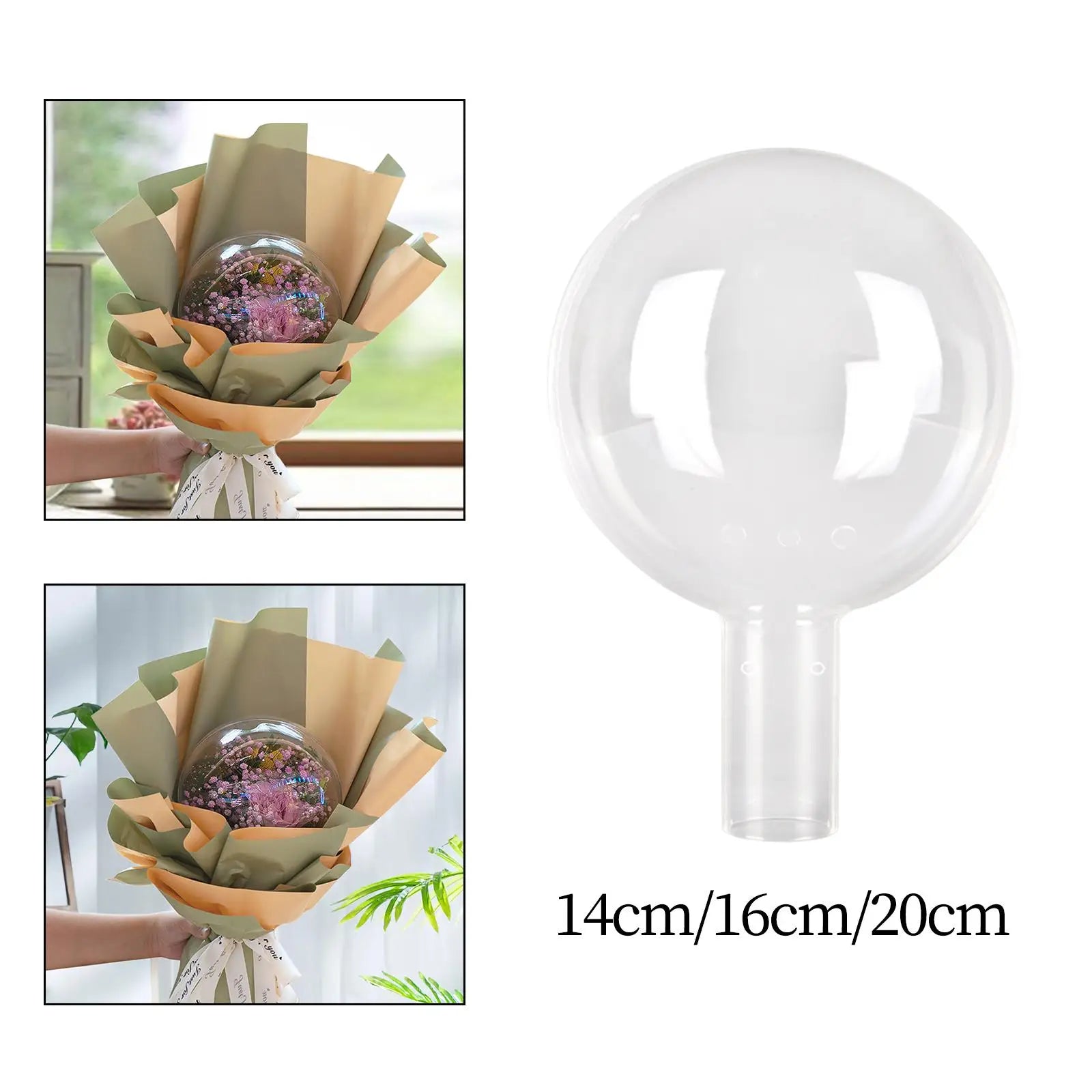 Bouquet Bobo Ball Bouquet Supplies Clear Flower Bouquet Stuffing Ball for Gift Packaging Wedding Decoration Flower Wrapping