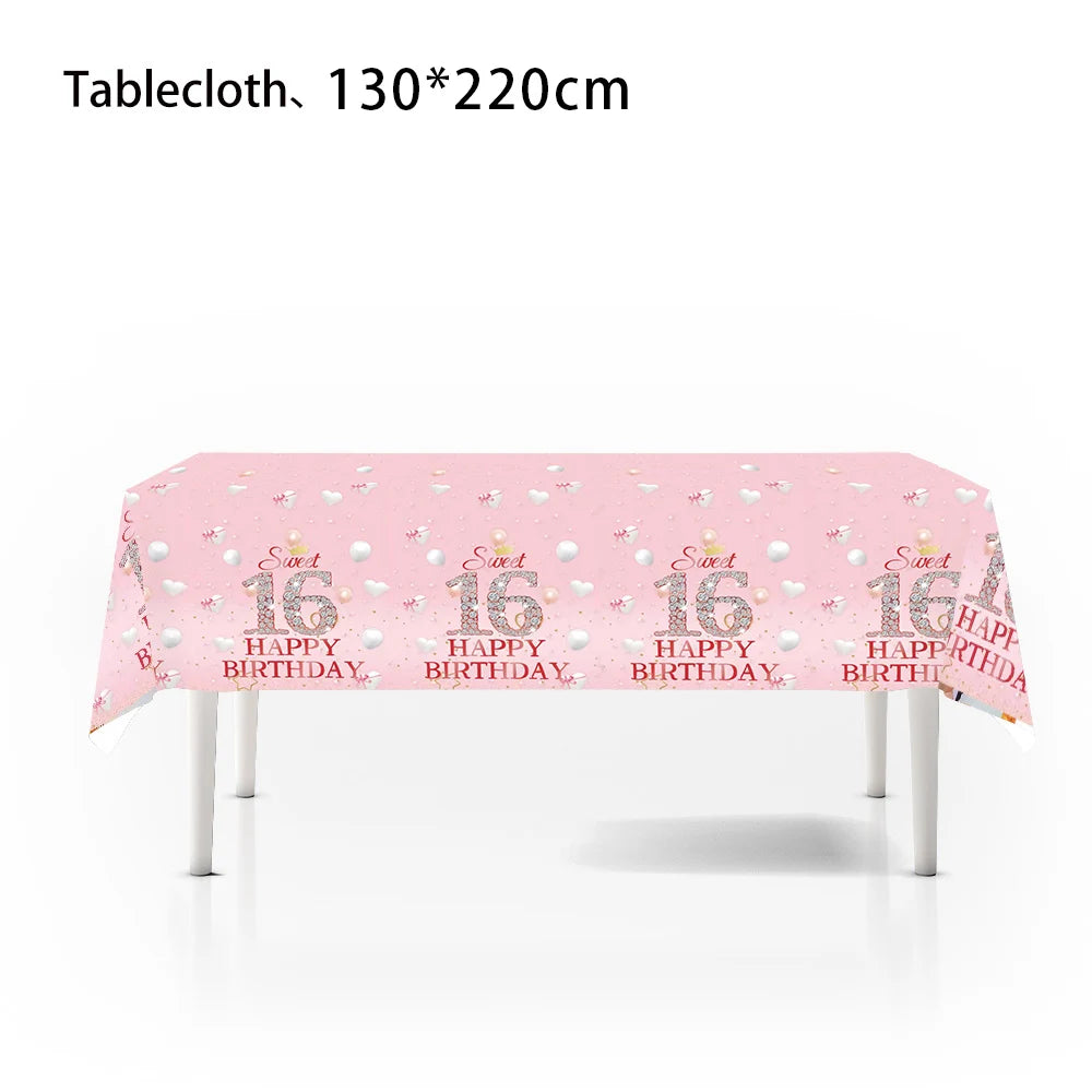 1/3/5packs 40th 50th 60th Birthday Plastic Tablecloth Black Gold Happy 40th/50th/60th Anniversary Party Decors for Men Women