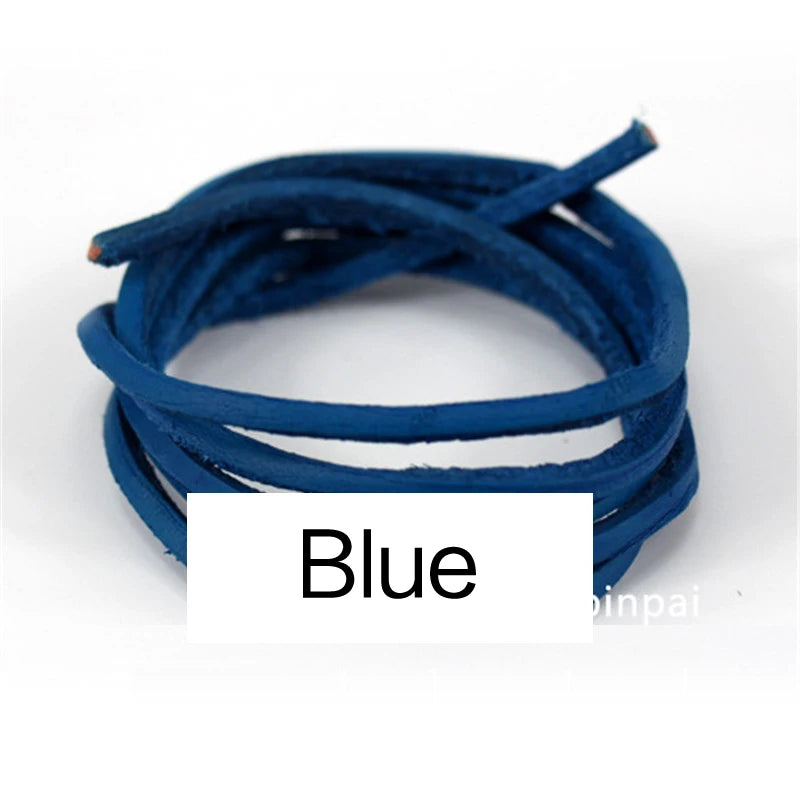 1 Pair 80cm-180cm Genuine Leather shoelaces Of Rawhide Leather Shoelaces Shoestrings Boot Shoe Laces wholesale drop shipping