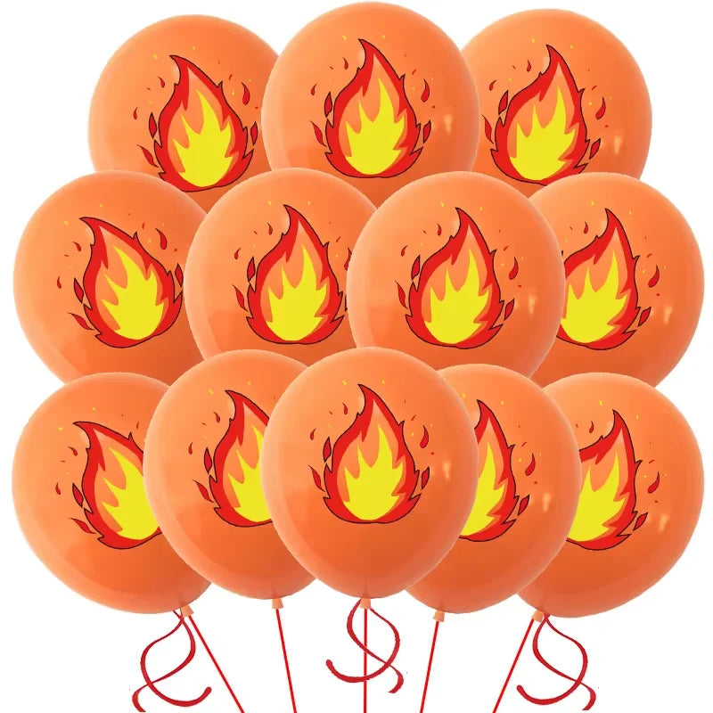 12inch Fire Truck Balloons Kit Birthday Party Decoration Latex Balloon Baby Shower Fireman Firefighter Boy Favorite Gift Supplie