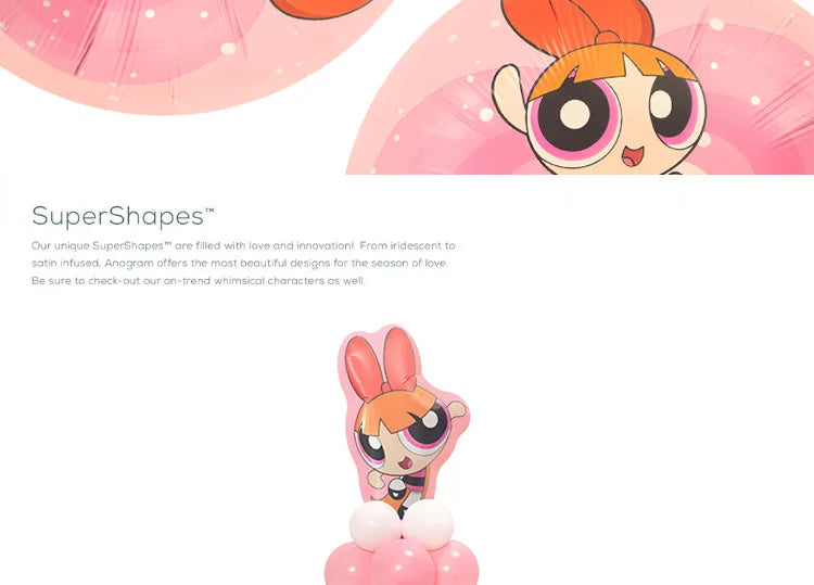 The Powerpuff Girls Aluminum Foil Balloons Blossom Helium Air Globos Birthday Party Decorations Baby Shower Kids Toy Photo Props