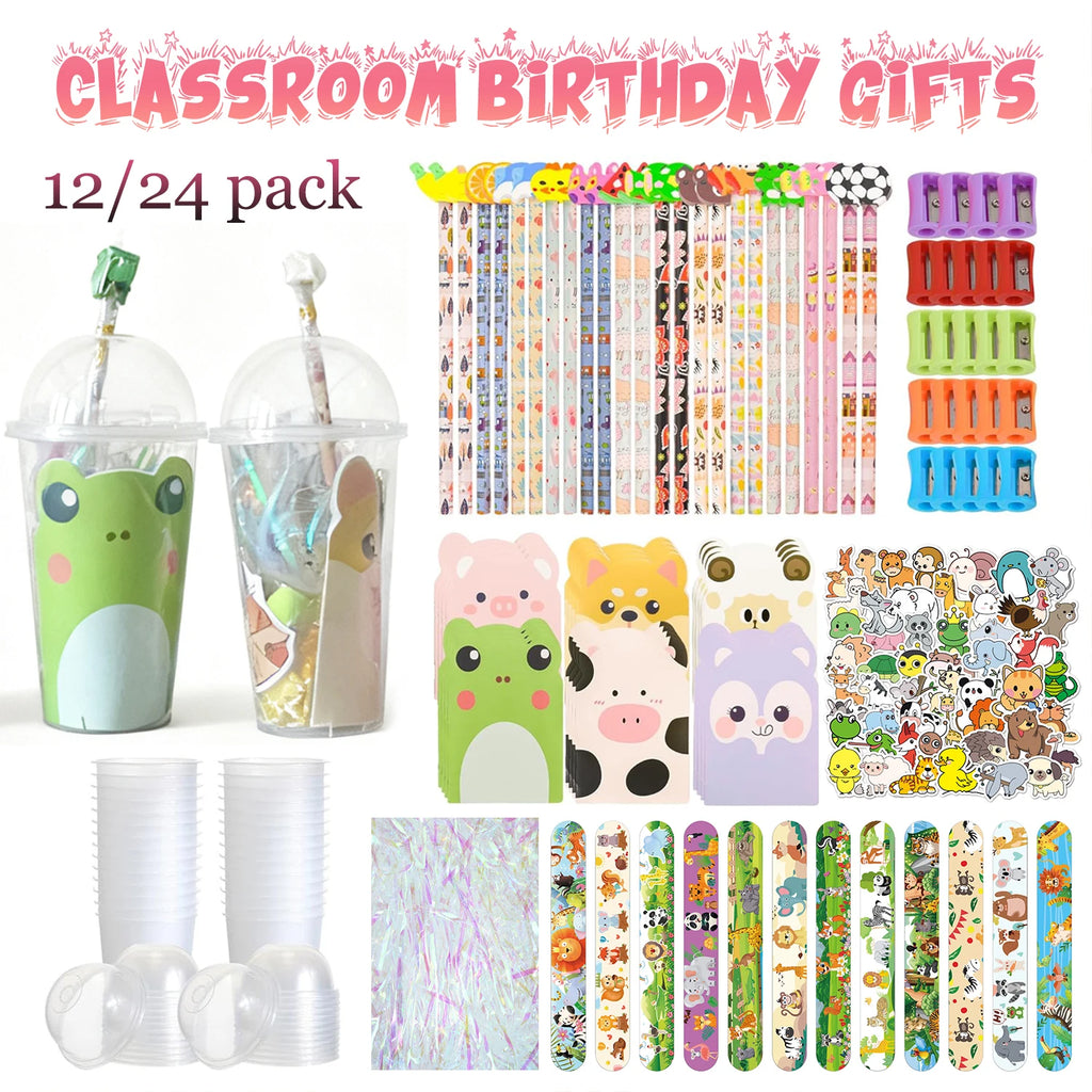 12/24 Pack Return Gifts Birthday Party Favors Goodie Bag Cup Gifts Birthday Party Supplies Students Gift Prizes Rewards