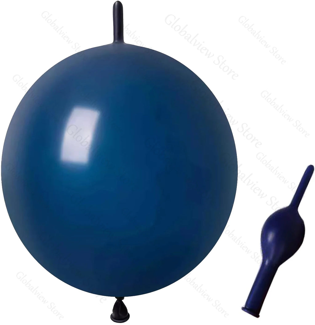 50/30/10Pcs Link Balloon Linking Balloons 6/12inch Metallic Chrome Latex Balloons for Birthday Christmas Wedding Party Decor