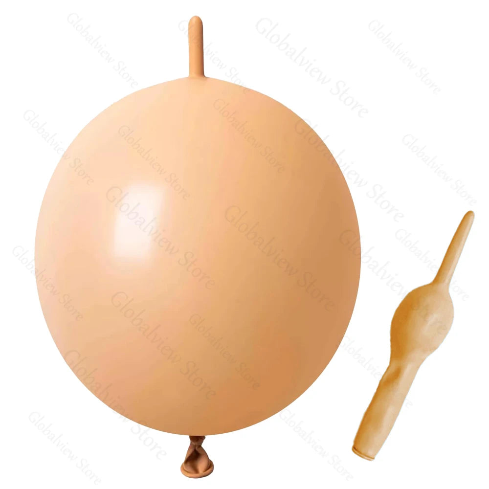 50/30/10Pcs Link Balloon Linking Balloons 6/12inch Metallic Chrome Latex Balloons for Birthday Christmas Wedding Party Decor