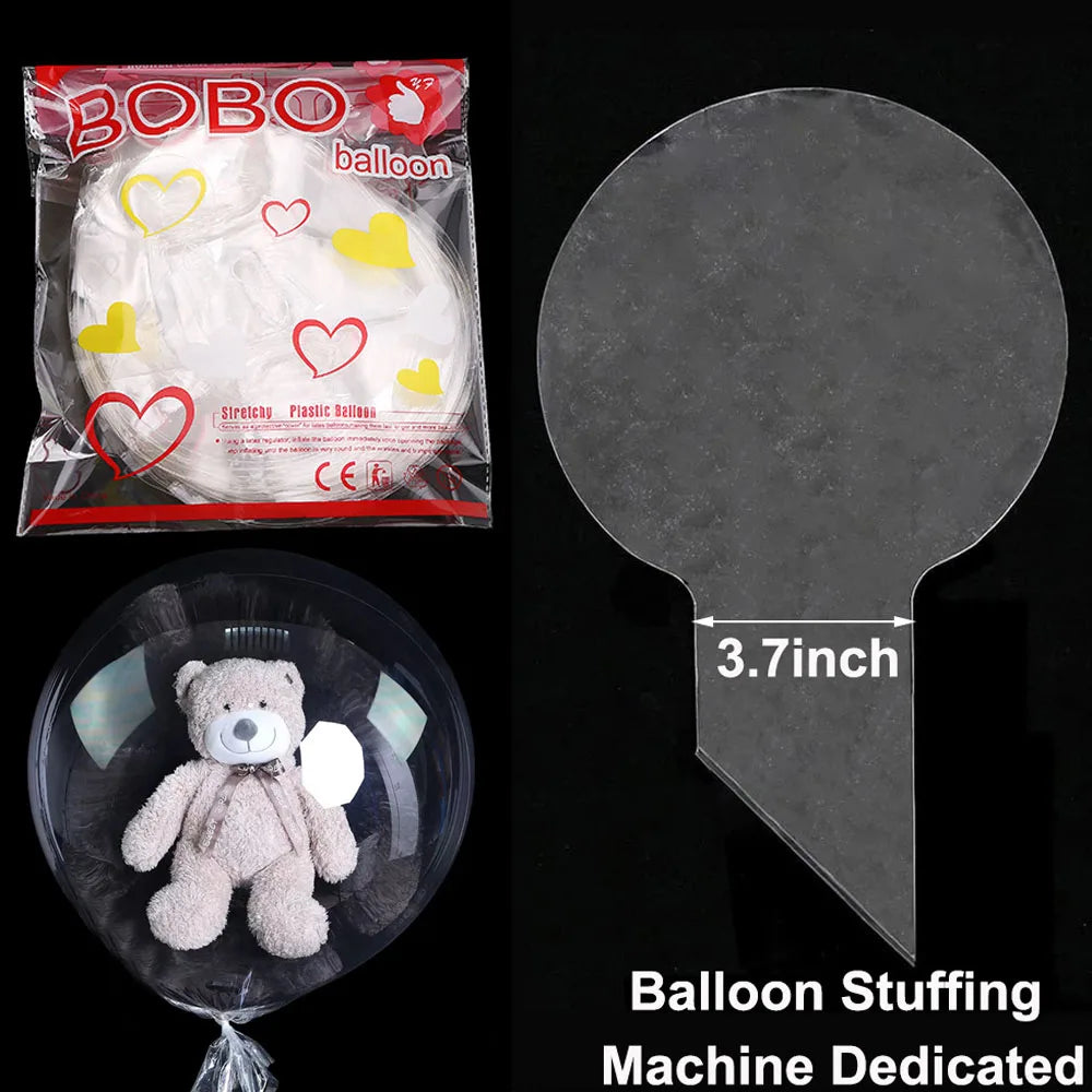 Giant Clear Bobo Balloons Large Transparent PVC Bubble Balloons Wide Mouth Design to Stuffing Snacks Dolls Gifts Bobo Ballon