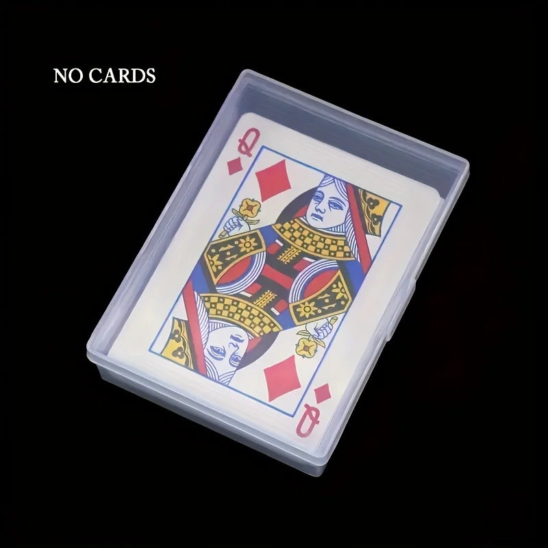 3pcs Plastic Box Playing Cards Container PP Storage Case Packing Poker Box Transparent Desktop Tape Stickers Boxes Art Tool Case