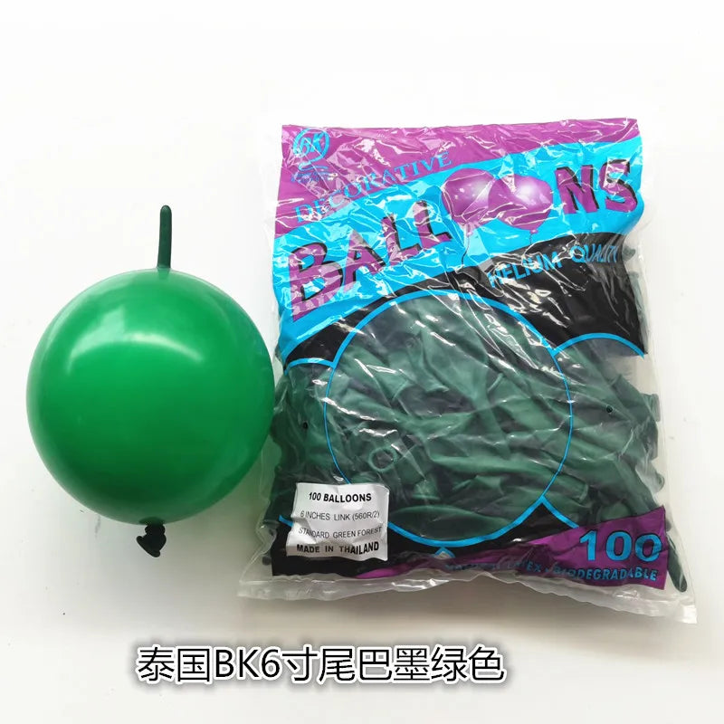 BK6 Inch Tail Latex Balloon Connection Decoration Balloon Wedding Party Decoration Birthday Anniversary