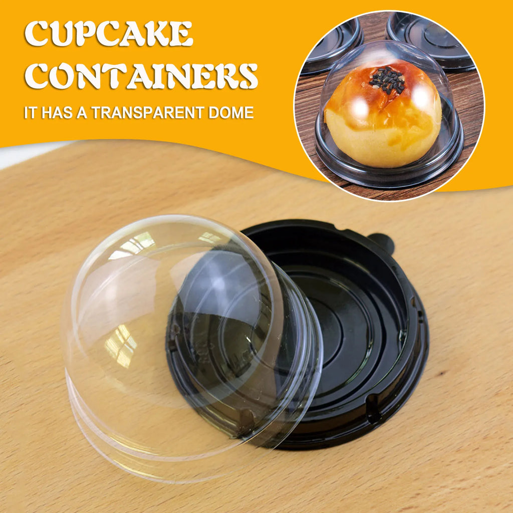 50-300pcs Packing Boxes Transparent Plastic Egg Yolk Crisp Moon Cake Boxes Disposable Dessert Packaging Mousse Trays Container