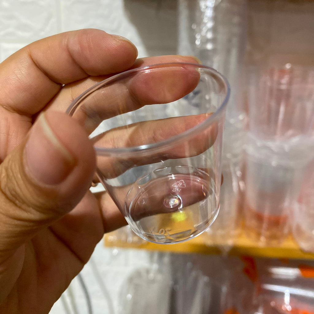 50Pack 30ML Clear Hard Plastic Disposable Cups Party Shot Glasses Jelly Mug One Time Use Tumblers Birthday Party Drinking