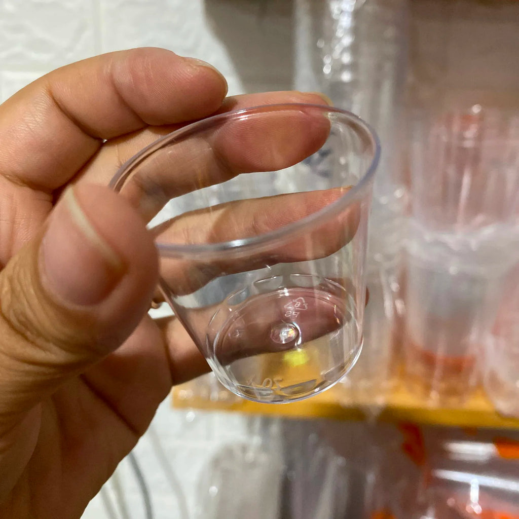 50Pack 30ML Clear Hard Plastic Disposable Cups Party Shot Glasses Jelly Mug One Time Use Tumblers Birthday Party Drinking